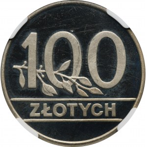 100 złotych 1990 - NGC PF66 ULTRA CAMEO - LUSTRZANKA