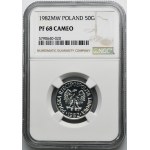 50 Pence 1982 - NGC PF68 CAMEO - LUSTRANSKAGE