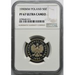 50 złotych 1990 - NGC PF67 ULTRA CAMEO - LUSTRZANKA