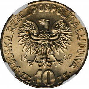 10 złotych 1967 Kopernik - NGC MS66