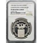 200.000 PLN 1991 200. Jahrestag der Verfassung vom 3. Mai - NGC PF68 ULTRA CAMEO