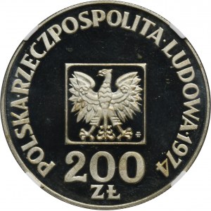 200 zloty 1974 XXX YEARS OF PRL - NGC PF67 ULTRA CAMEO