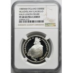 5.000 złotych 1989 Władysław II Jagiełło, Półpostać - NGC PF68 ULTRA CAMEO - RZADKIE