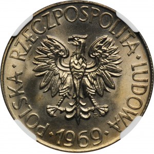 10 zlatých 1969 Kosciuszko - NGC MS66