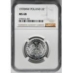 2 złote 1970 Jagody - NGC MS68 - ostry daszek