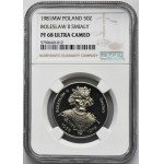 50 Gold 1981 Boleslaus II the Bold - NGC PF68 ULTRA CAMEO - LUSTRANSHIP