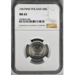 50 groszy 1967 - NGC MS65