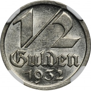 Wolne Miasto Gdańsk, 1/2 guldena 1932 - NGC MS62