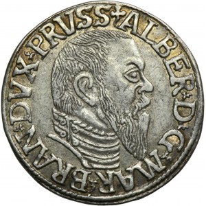 Duchy of Prussia, Albrecht Hohenzollern, 3 Groschen Königsberg 1544 - RARE