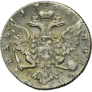 Russia, Catherine II, Rouble Petersburg 1764 СПБ CA