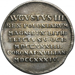 Augustus III of Poland, Coronation token 1734