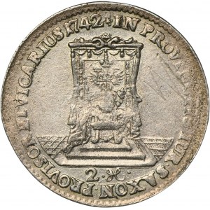 Augustus III of Poland, 2 Groschen 1742