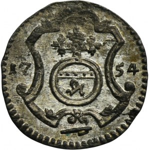 Augustus III of Poland, Heller Dresden 1754 FWôF