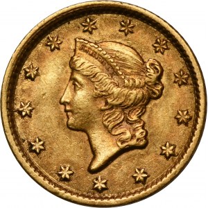 USA, 1 dolar Philadelphia 1854 - Hlava svobody