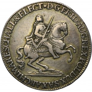 August III Sas, vikářský půltalár Drážďany 1741 - RARE
