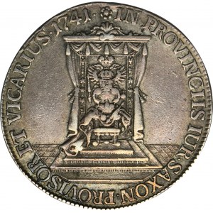 August III Sas, farársky poltár Drážďany 1741 - RARE