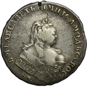 Rusko, Elisabeth, Moscow Ruble 1744 ММД - RZADSH