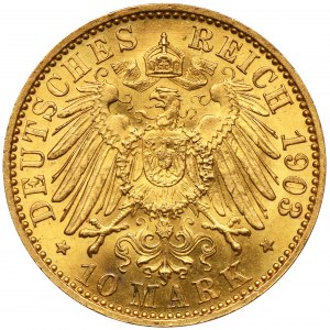 Deutschland, Königreich Preußen, Wilhelm II, 10 Mark Berlin 1903 A