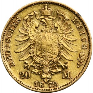 Niemcy, Bawaria, Ludwik II, 20 Marek Monachium 1872 D