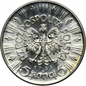 Piłsudski, 5 złotych 1935 - PIĘKNE