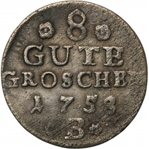 Německo, Anhalt-Bernburg, Victor Friedrich, 8 bernburských grošů 1758 B