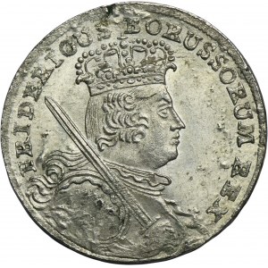 Silesia, Prussia rule, Friedrich II, 18 Groschen Breslau 1758 B