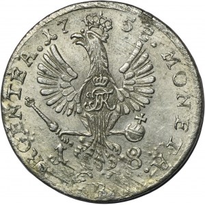 Silesia, Prussia rule, Friedrich II, 18 Groschen Breslau 1758 B