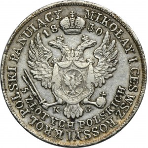 Polské království, 5 zlotých Varšava 1830 KG