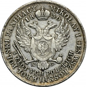 Kingdom of Poland, 5 zloty Warsaw 1830 KG