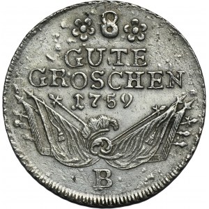 Silesia, Prussian rule, Friedrich II, 8 Gute groschen Breslau 1759 B