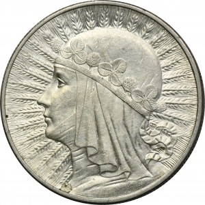 Głowa Kobiety, 10 złotych Londyn 1932