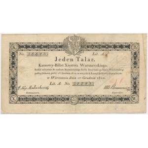 1 thaler 1810 - Malachowski - with stamp -.