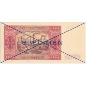 100 zloty 1948 - SPECIMEN - D - blue print