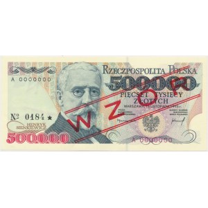 500 000 zlotých 1993 - MODEL - A 0000000 - č. 0184 -.