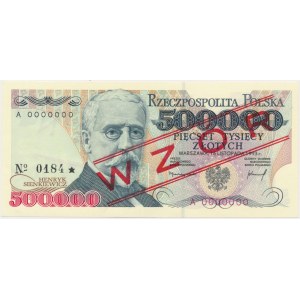 500,000 zloty 1993 - MODEL - A 0000000 - No. 0184 -.