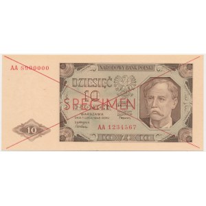10 zlotých 1948 - SPECIMEN - AA -.