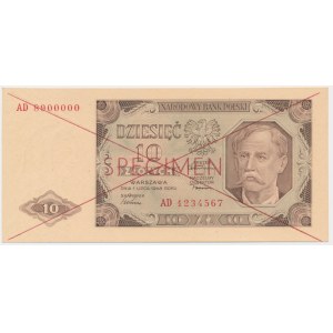 10 zlotých 1948 - SPECIMEN - AD -.