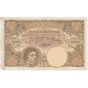 1 000 zlotých 1919 - S.A -.