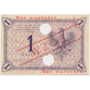 1 złoty 1919 - S.36 B - WZÓR - No. 1893 -