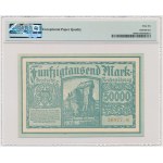 Danzig, 50.000 marek 1923 - počet 5 figur s ❊ - PMG 66 EPQ