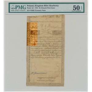 25 zlatých 1794 - B - Pieter de Vries &amp; Comp - PMG 50 EPQ
