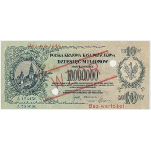 10 milionów marek 1923 - WZÓR - A123456 / C789000 -
