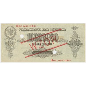 10 milionów marek 1923 - WZÓR - A123456 / C789000 -