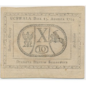10 groszy 1794 - z nadmiarowym dolnym marginesem