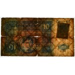 Czechosłowacja, znaczek 10 halerzy na 10 koronach 1919