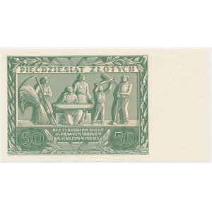 50 zloty 1936 - obverse without main print -.