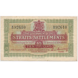 Straits Settlements, 10 centov 1919 - ZRADKÉ