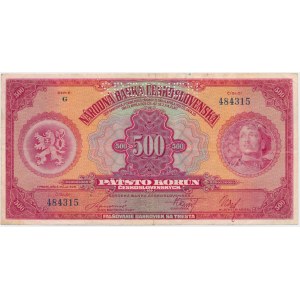 Czechosłowacja, 500 koron 1929 - WZÓR -