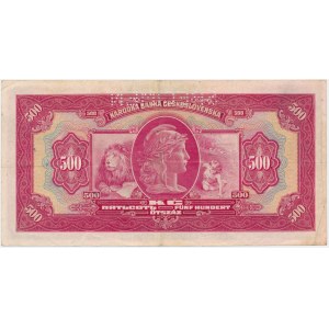 Tschechoslowakei, 500 Kronen 1929 - MODELL -.
