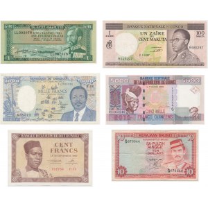 Africa, lot of 6 banknotes